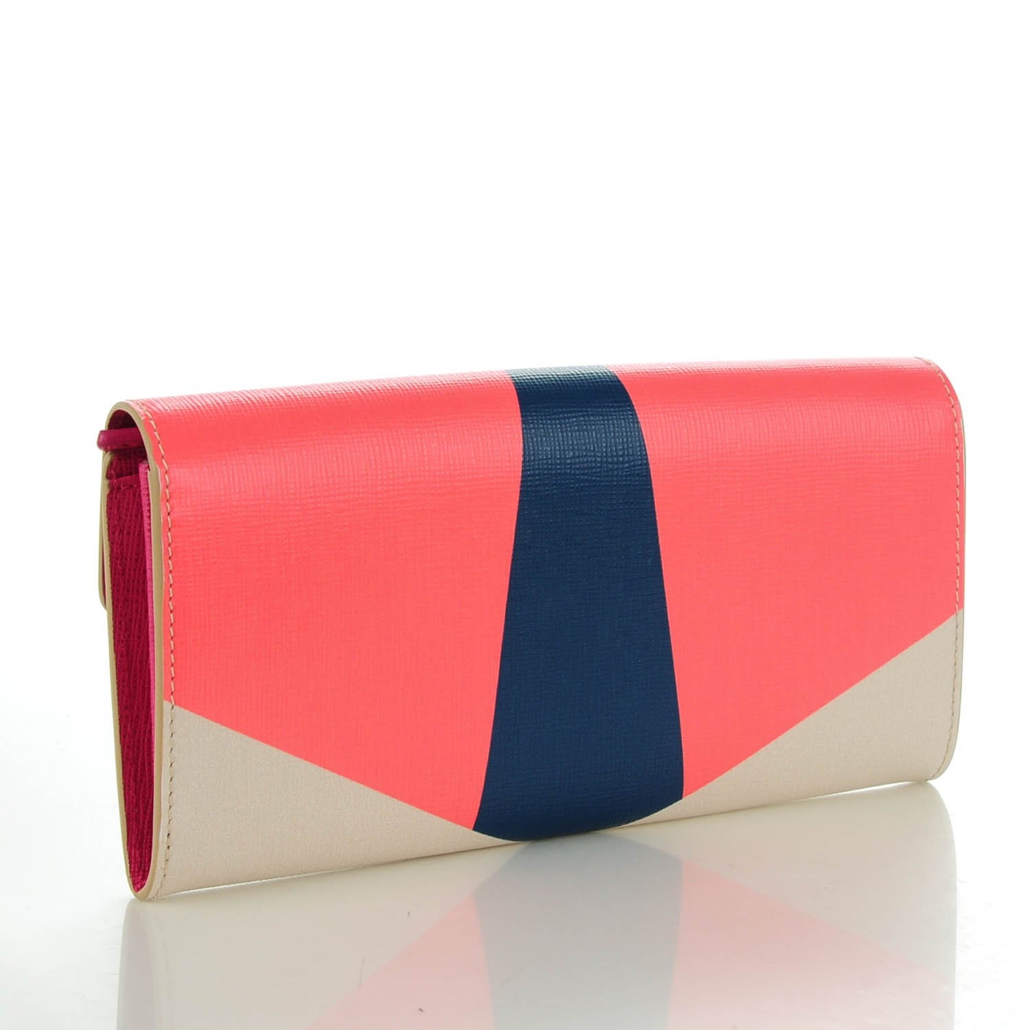 Fendi Vitello Elite Crystal Eye Monster Simply Continental Wallet Bellini Multicolor 4 of 9