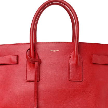 Saint Laurent Calfskin Large Sac de Jour Carryall Rouge Orient 9 of 19