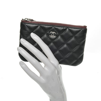 Chanel Lambskin Quilted Small Cosmetic Case Black 2 of 7