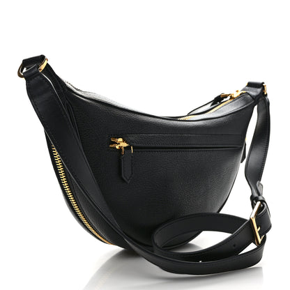 Tom Ford Grained Calfskin Zip Crescent Bag Black 3 of 8
