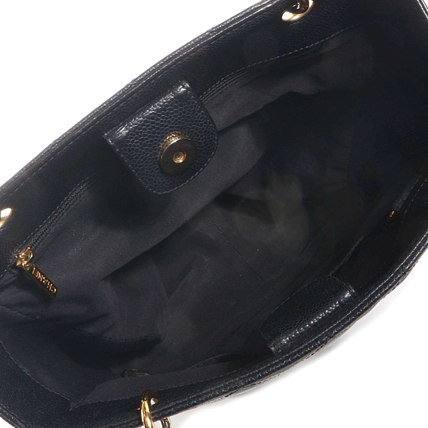 Chanel Caviar Quilted Petit Shopping Tote PST Black 7 of 7