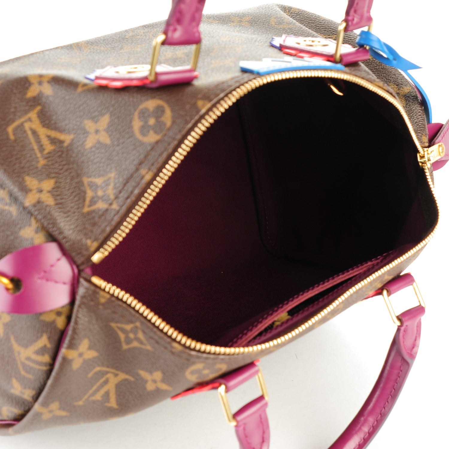 Louis Vuitton Monogram Totem Speedy 30 Magenta 6 of 7