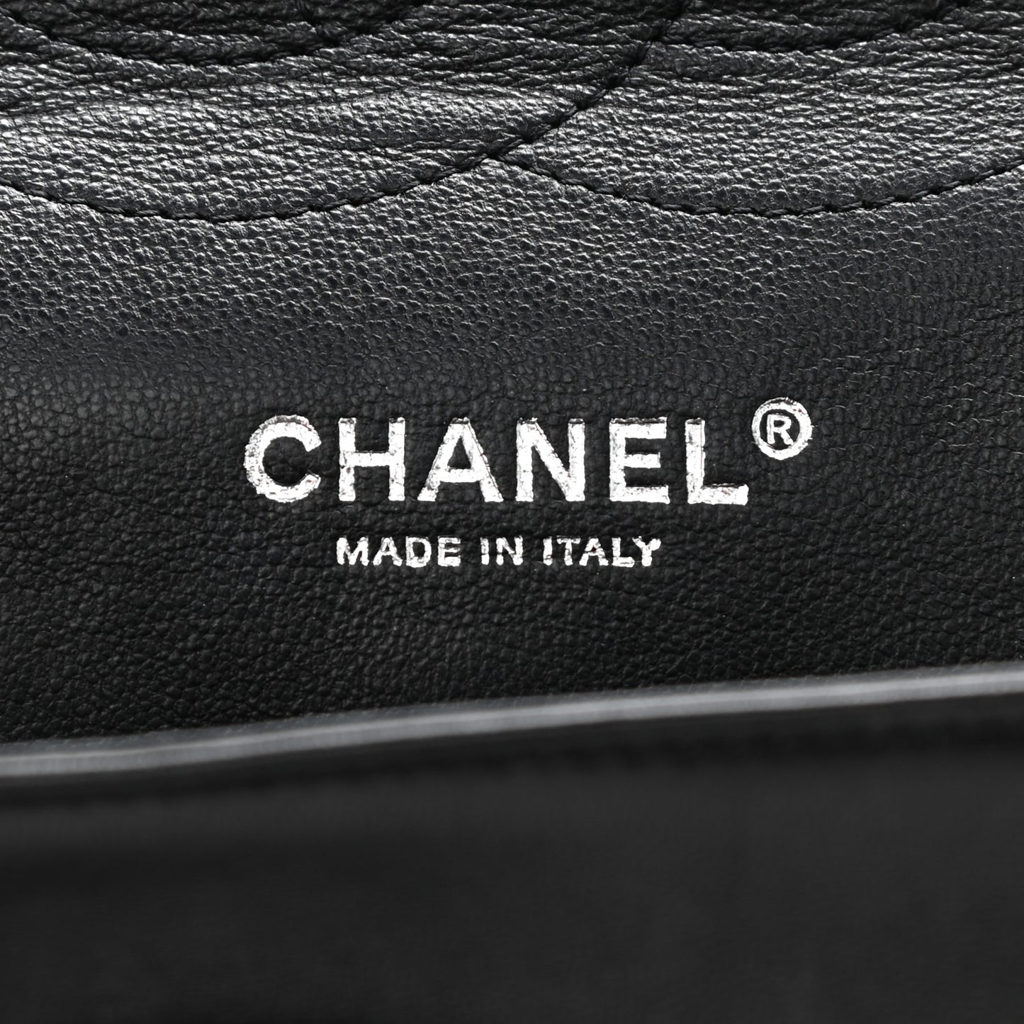 Patent Quilted Jumbo Double Flap Black