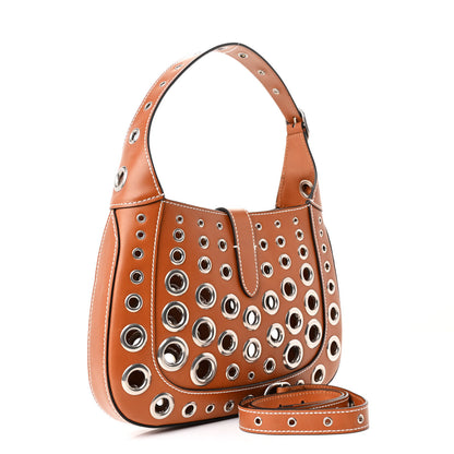 Gucci Calfskin Ha Ha Ha Jackie 1961 Eyelet Hobo Cuir 3 of 11