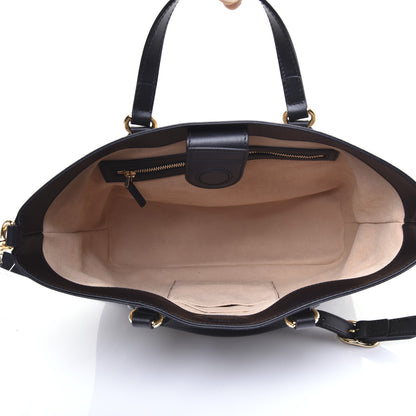 Gucci Soft GG Supreme Monogram Bees Small Crossbody Tote Beige Oro Black 5 of 13