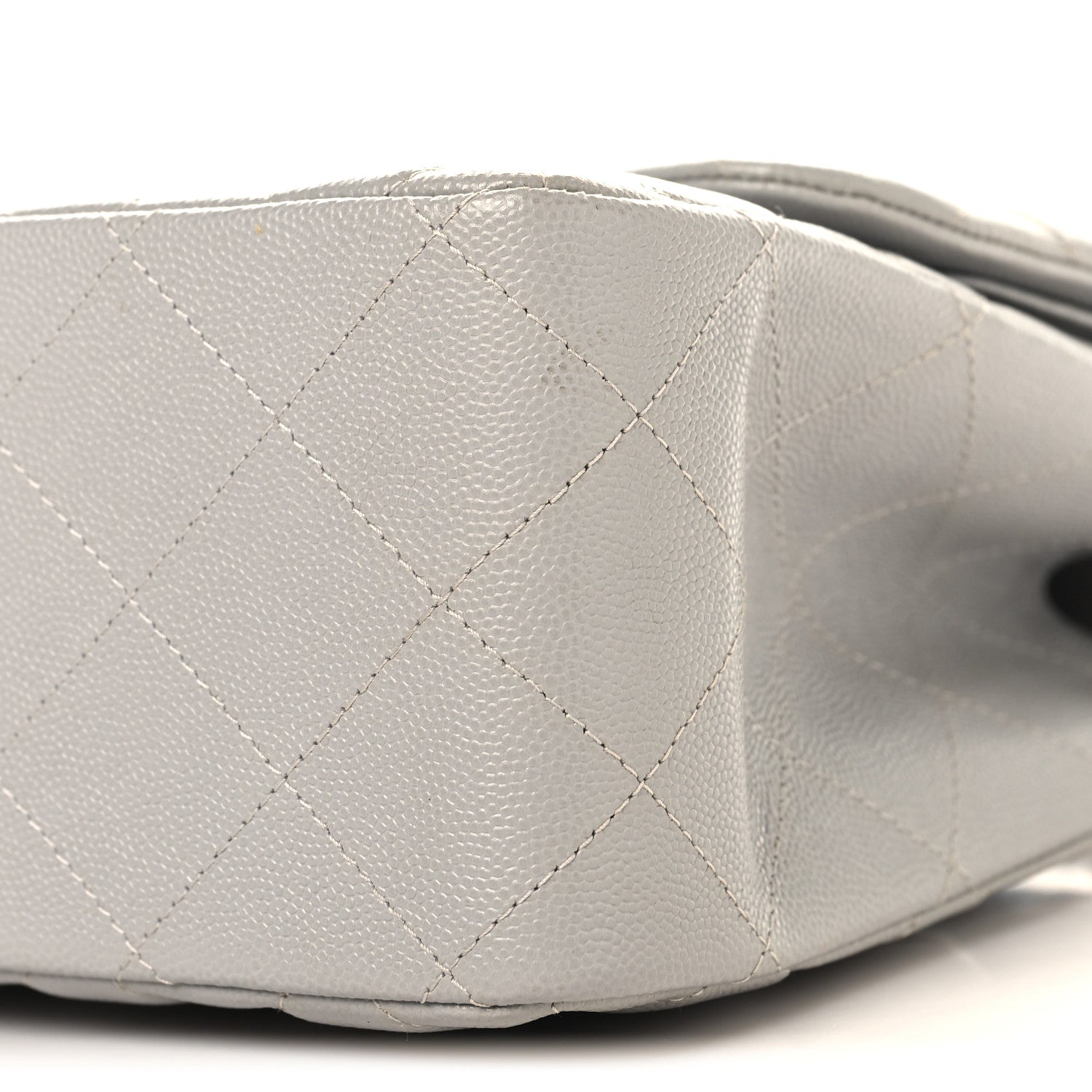 Chanel Caviar Quilted Jumbo Double Flap Grey 10 of 10