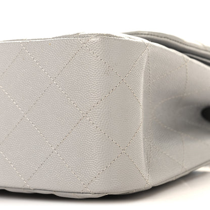 Chanel Caviar Quilted Jumbo Double Flap Grey 10 of 10