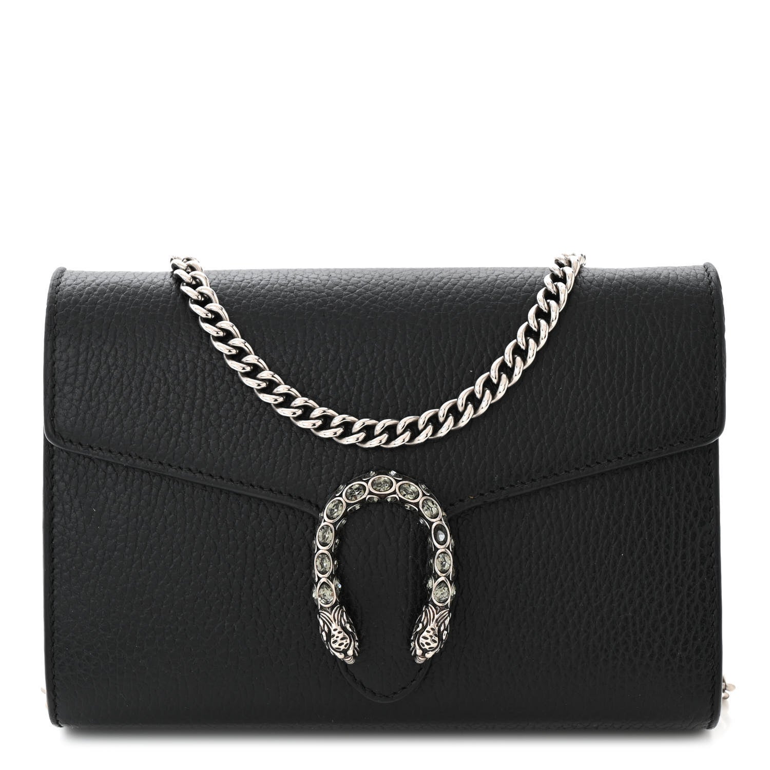Gucci Calfskin Mini Dionysus Chain Wallet Black 1 of 13