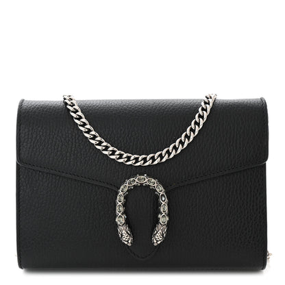 Gucci Calfskin Mini Dionysus Chain Wallet Black 1 of 13