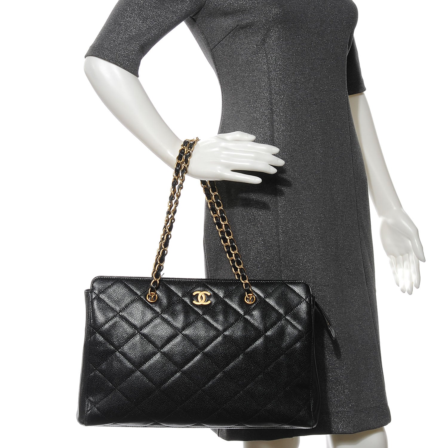 Chanel Caviar Quilted Large Tote Black 2 of 8