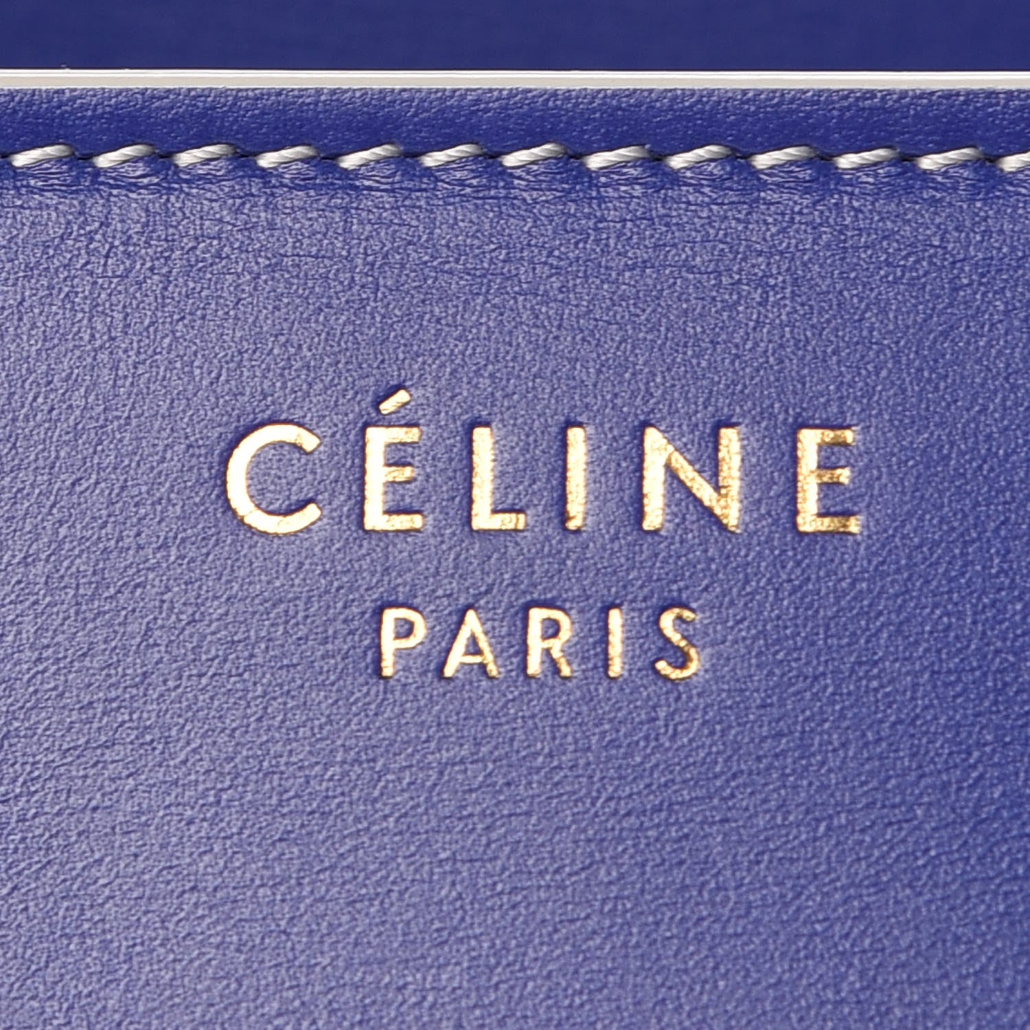 Celine Satin Calfskin Micro Debossed Luggage Blue 8 of 10