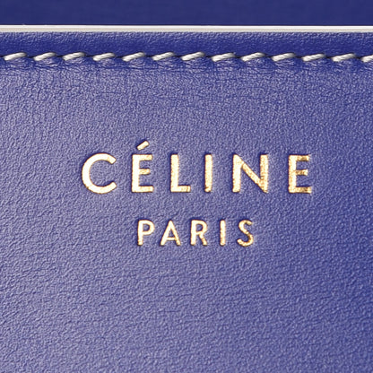 Celine Satin Calfskin Micro Debossed Luggage Blue 8 of 10