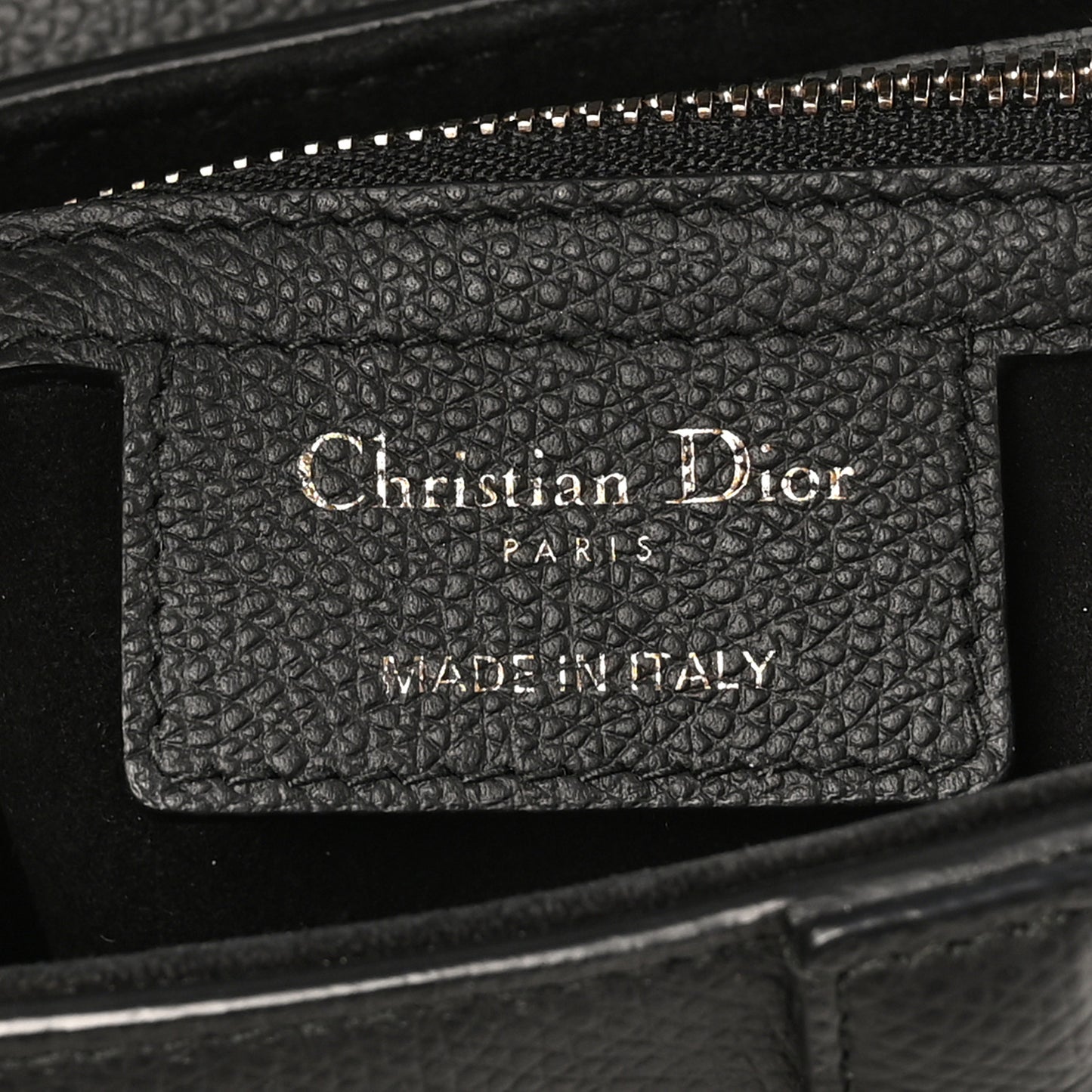 Grained Calfskin Saddle Bag Black