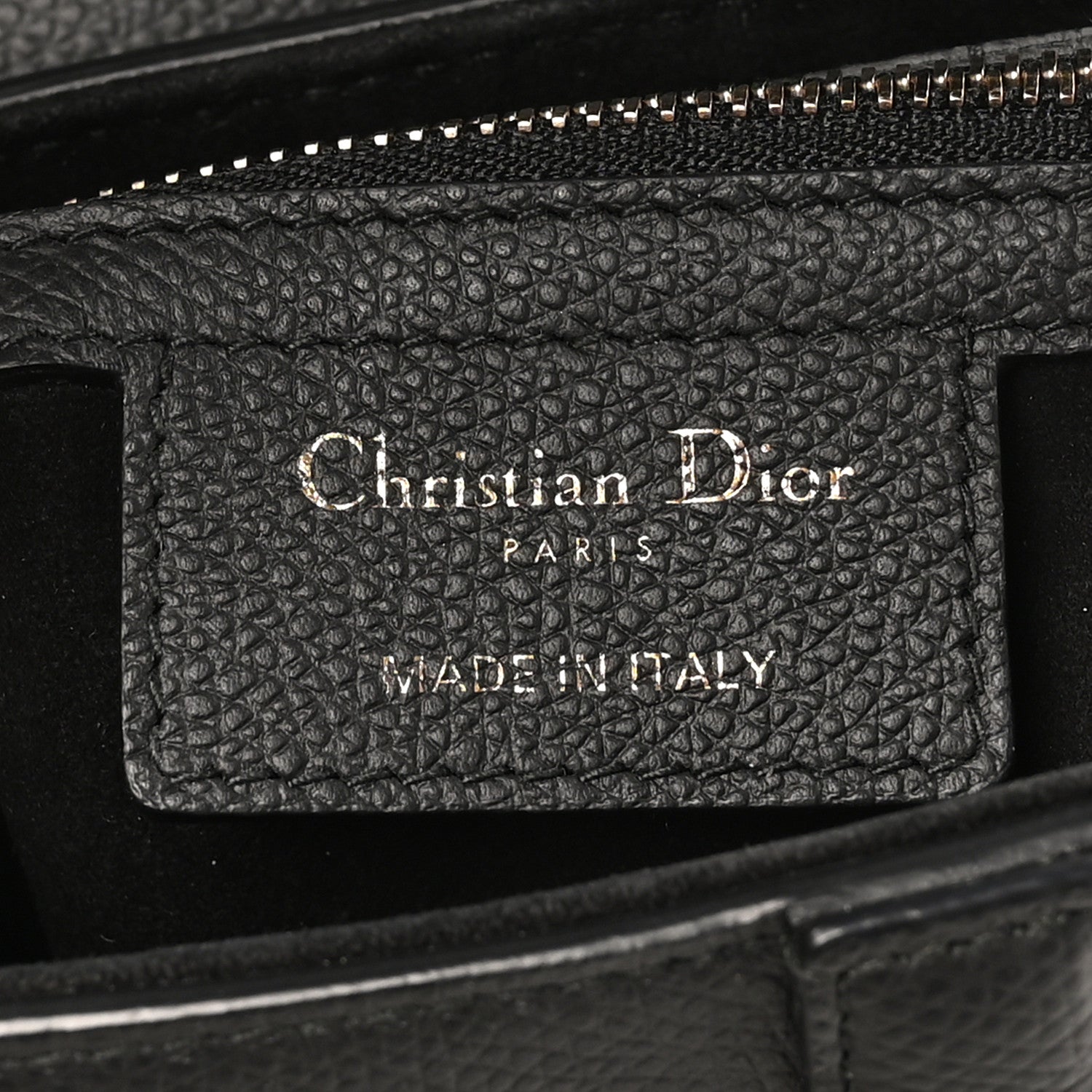 Christian Dior Grained Calfskin Saddle Bag Black 6 of 10