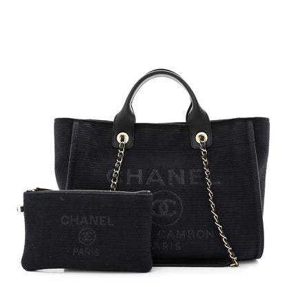 Chanel Mixed Fibers Small Deauville Tote Black 1 of 16