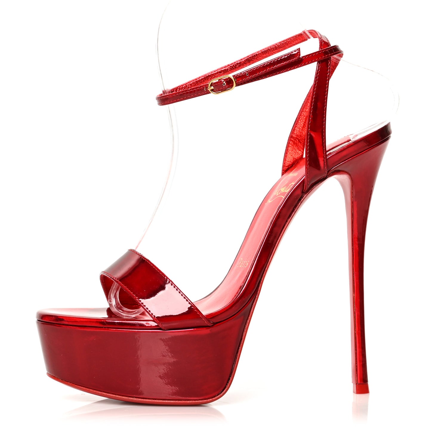 Patent Psychic Loubi Queen Alta 150 Platform Sandals 38 Loubi
