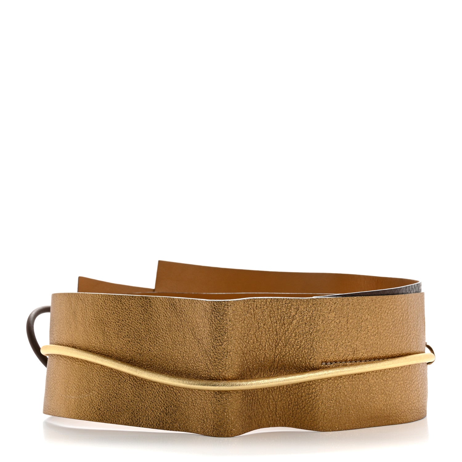 Louis Vuitton Grained Calfskin Watersnake Wide Obi Tie Belt Multicolor 2 of 9