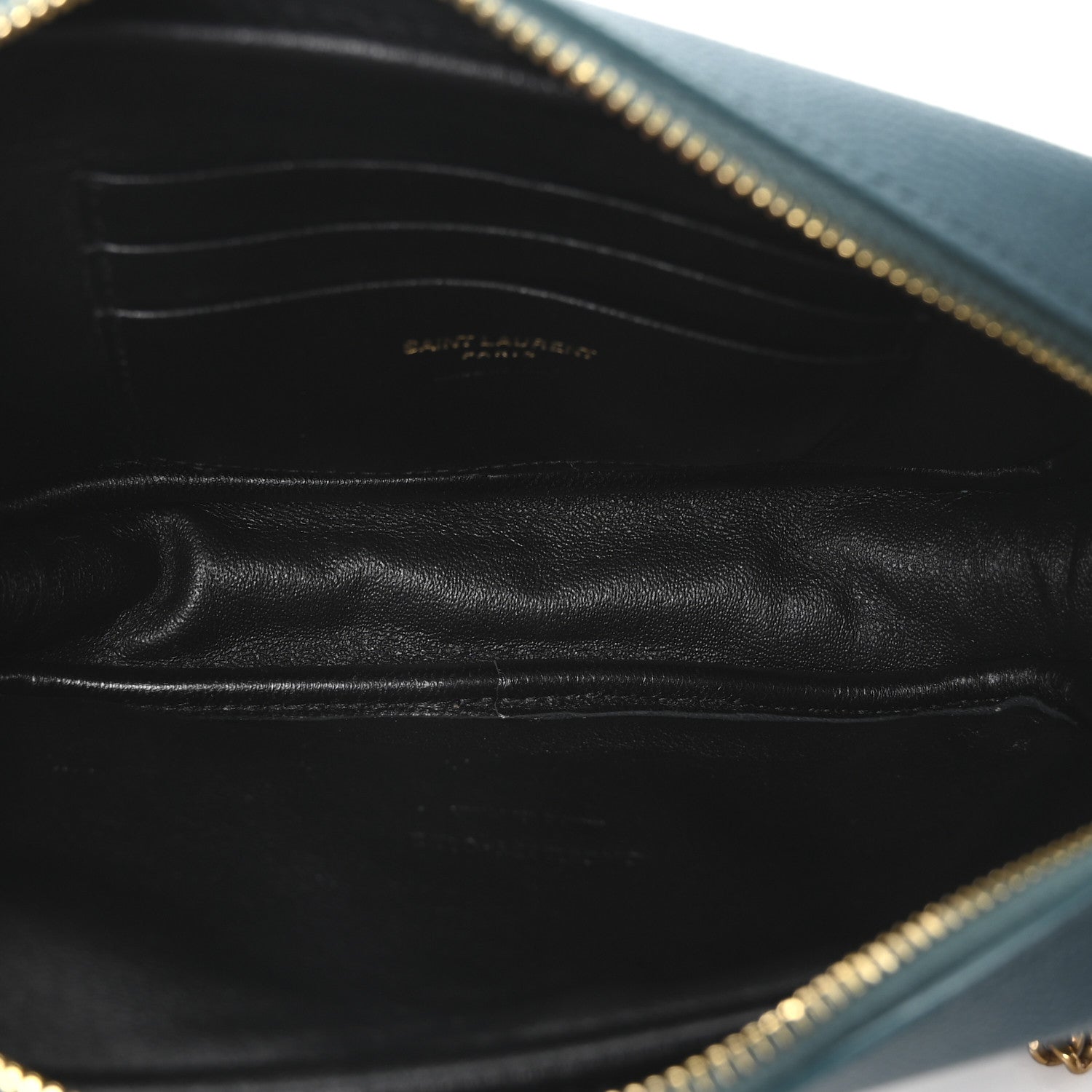 Saint Laurent Grain De Poudre Matelasse Monogram Mini Lou Camera Bag Blue Vert 5 of 11