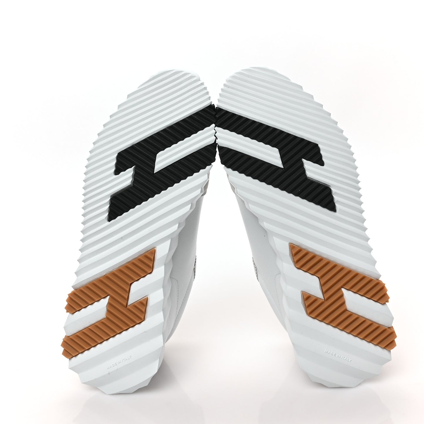 Calfskin Suede Goatskin Bouncing Sneakers 39 White