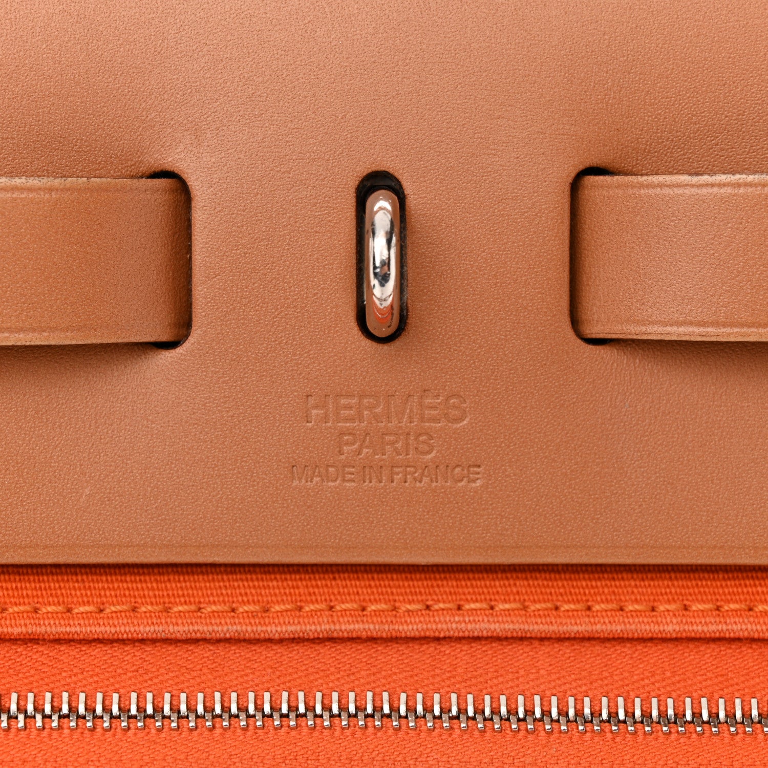 Hermes Vache Hunter Toile Herbag Zip 31 PM Orange 7 of 16