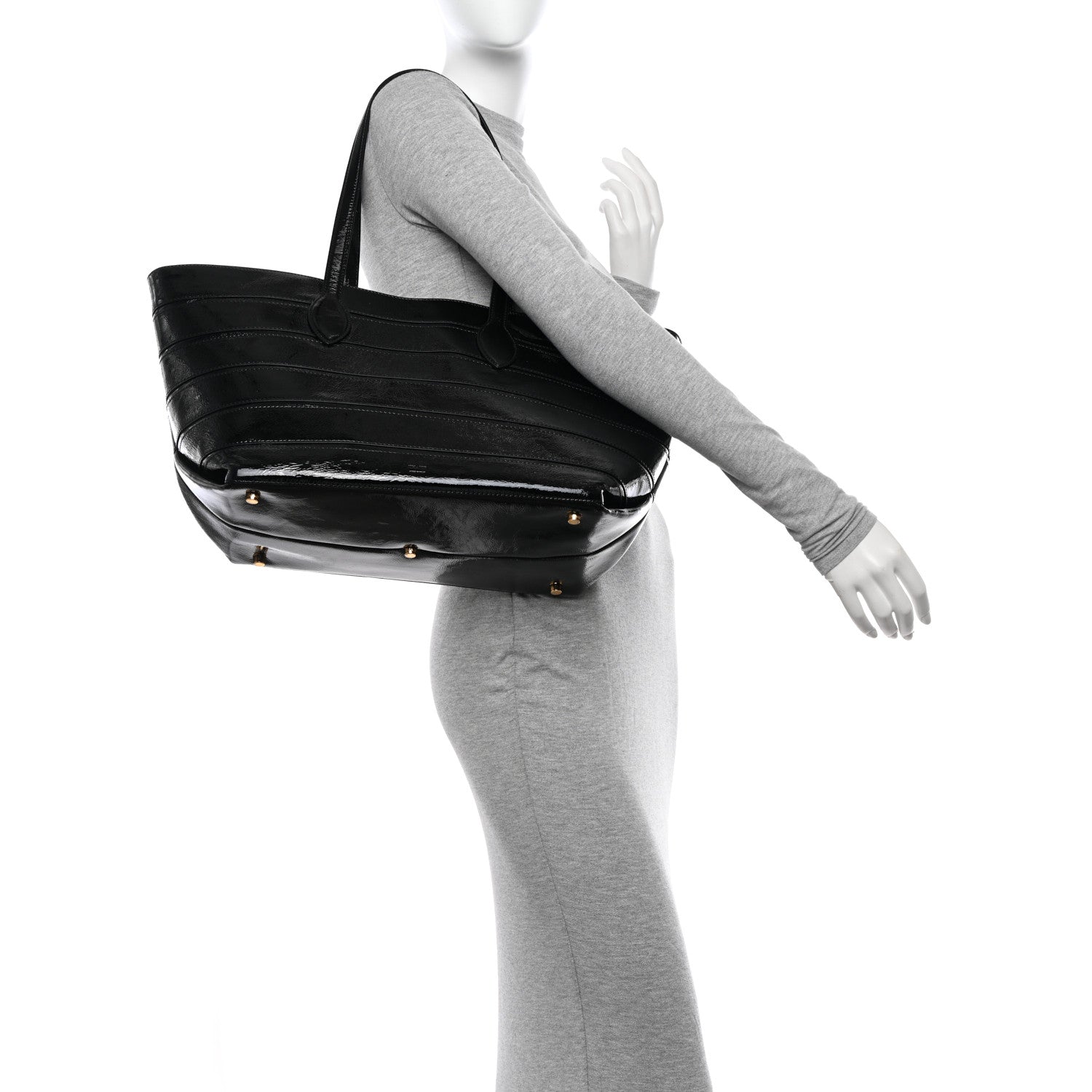 Khaite Patent Calfskin Florence Tote Black 2 of 10