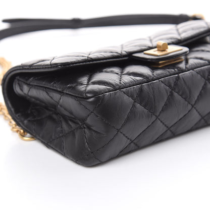Chanel Aged Calfskin Quilted 2.55 Reissue Chain Waist Bag Black 8 of 12