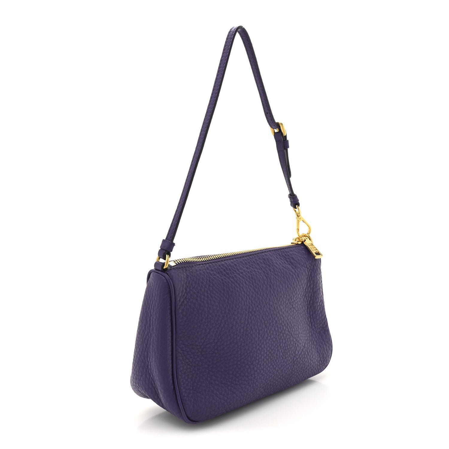 Prada Vitello Daino Pochette Bag Viola 3 of 9
