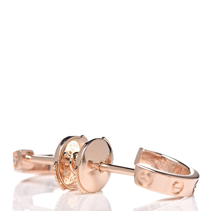 Cartier 18K Pink Gold Small LOVE Hoop Earrings 7 of 16