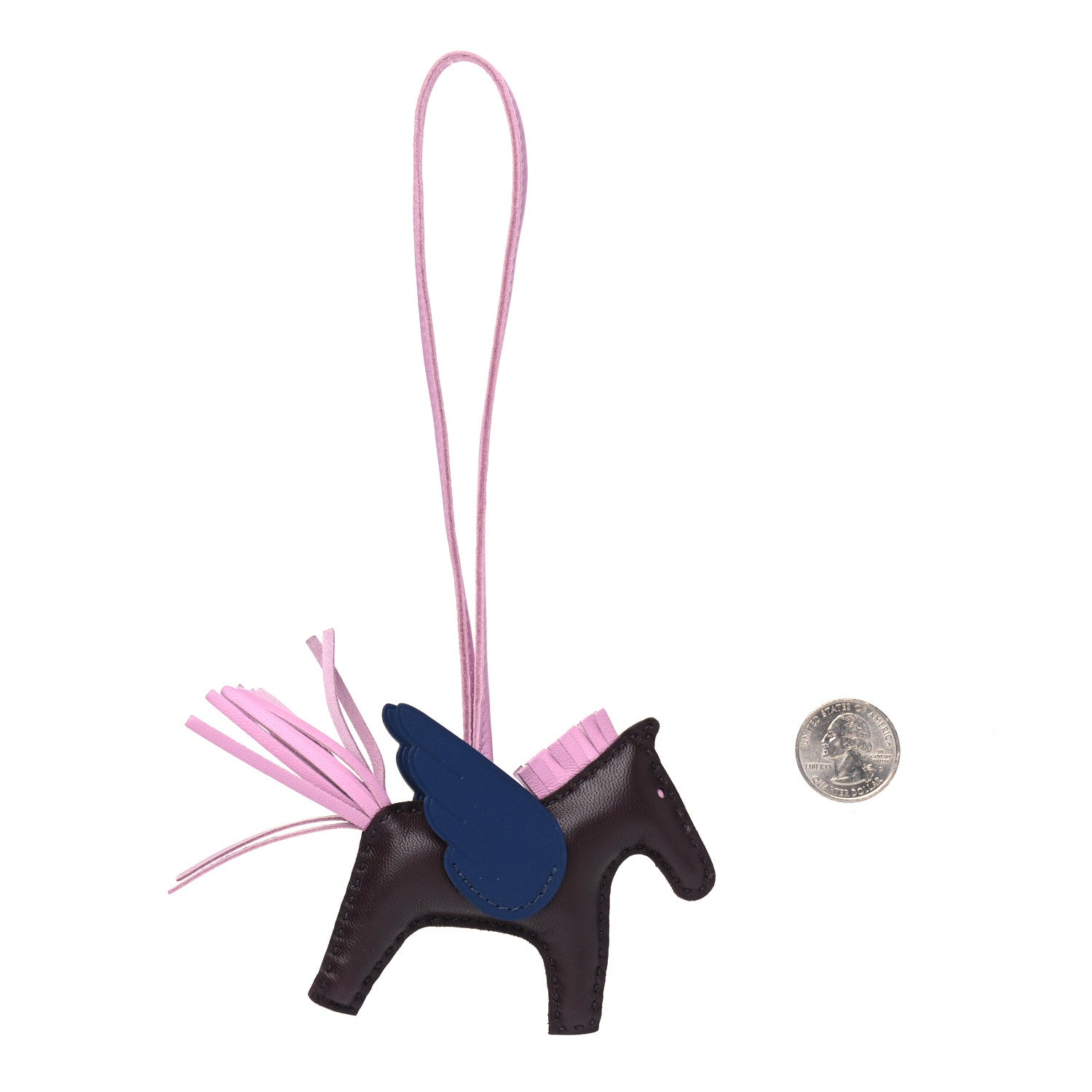 Hermes Milo Lambskin Grigri Rodeo Pegase Horse Bag Charm PM Rouge Sellier Mauve Sylvestre Bleu Saphir 2 of 4