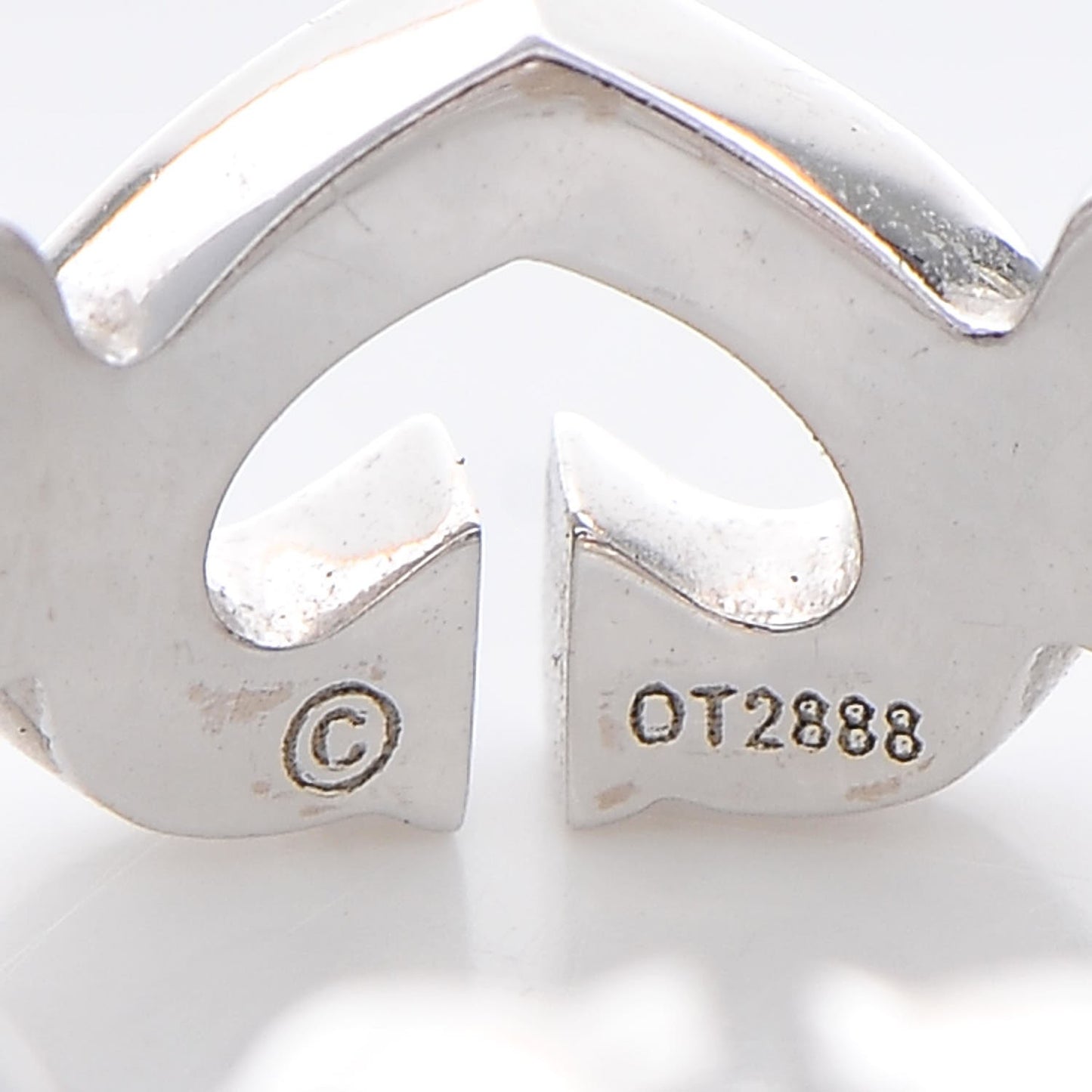 18K White Gold Diamond Hearts and Symbols Ring 49 4.75