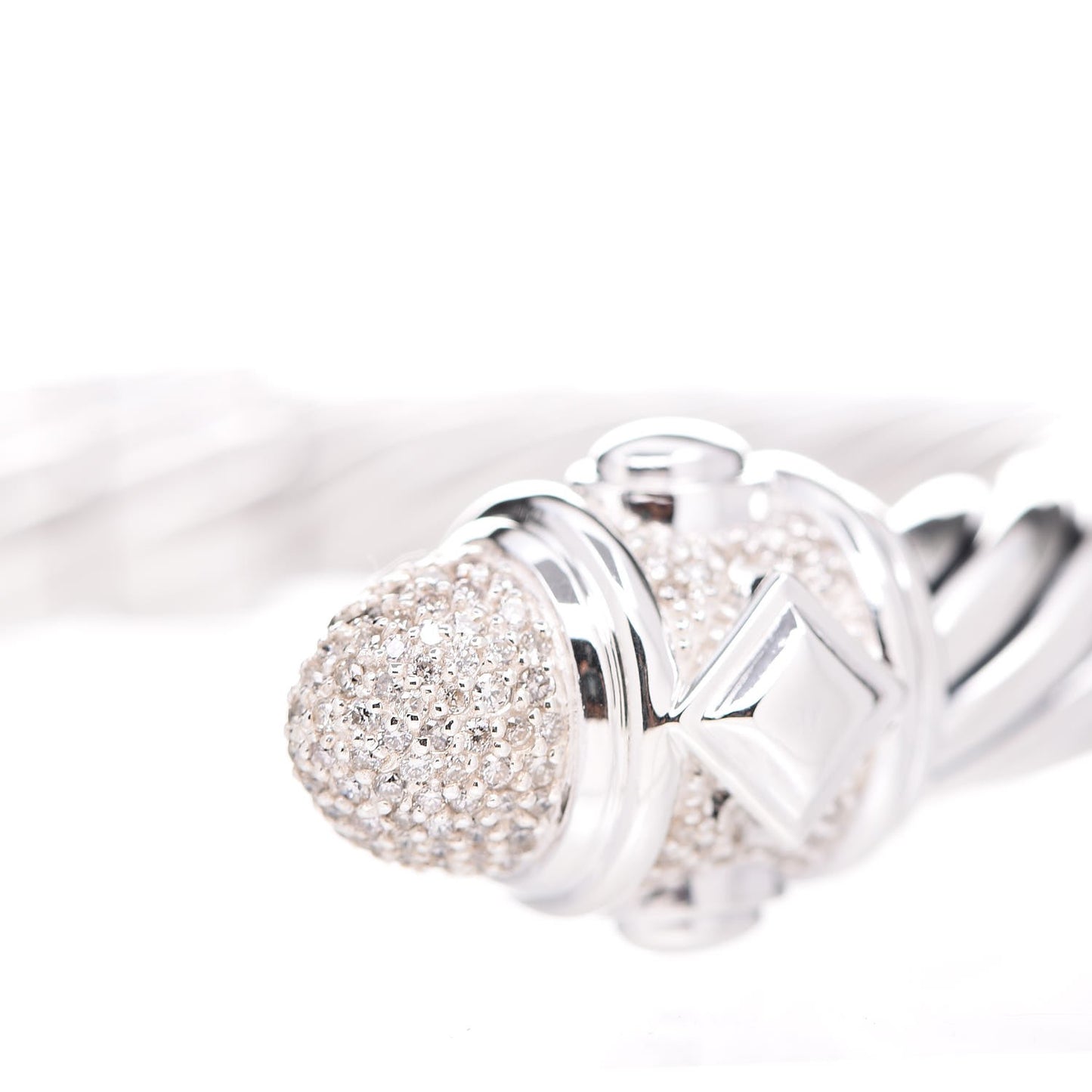 Sterling Silver Diamond 10mm Renaissance Bracelet