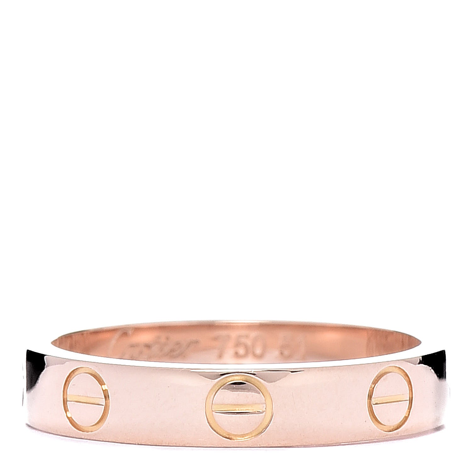 Cartier 18K Pink Gold 3.5mm LOVE Wedding Band Ring 51 5.75 1 of 4