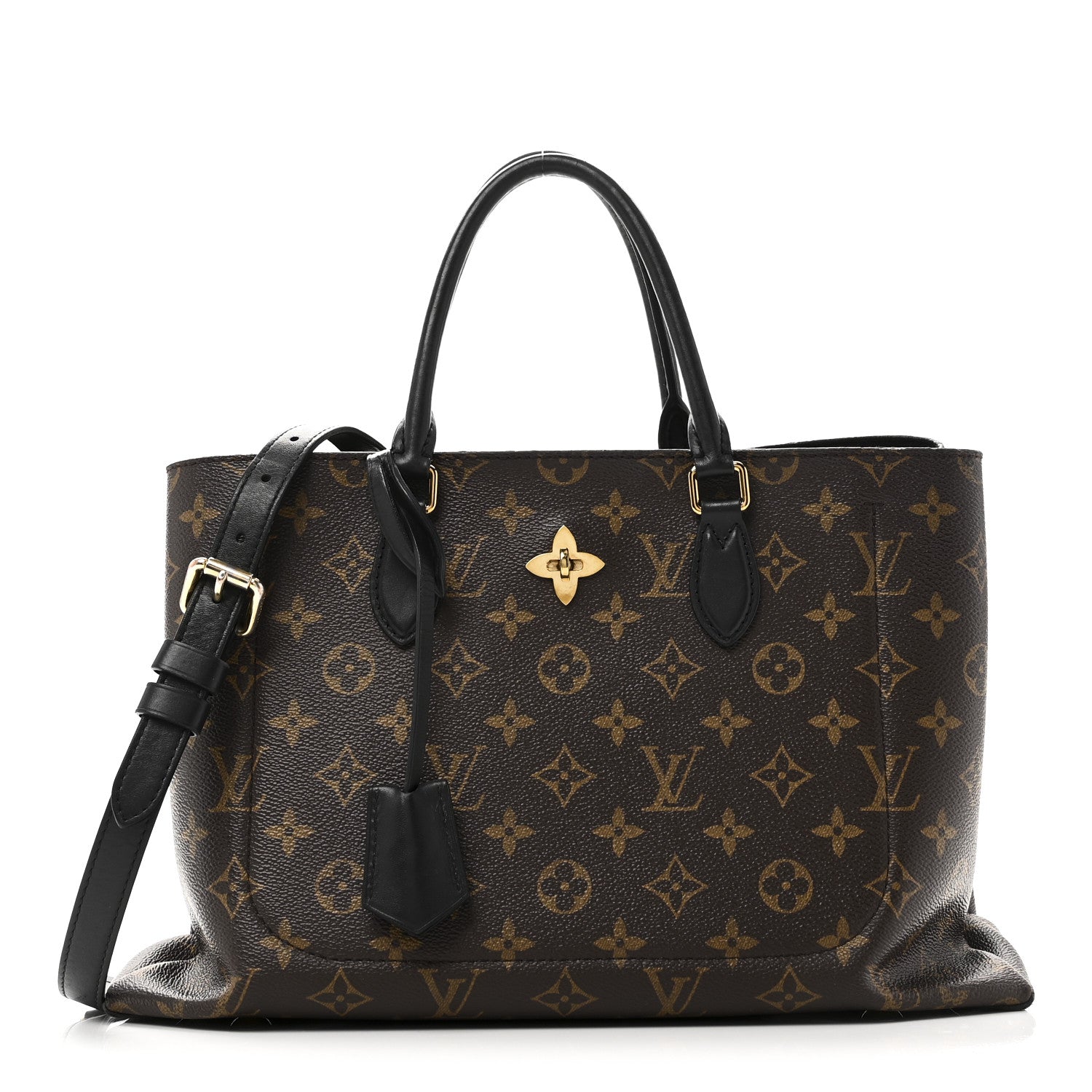 Louis Vuitton Monogram Flower Tote Black 1 of 9