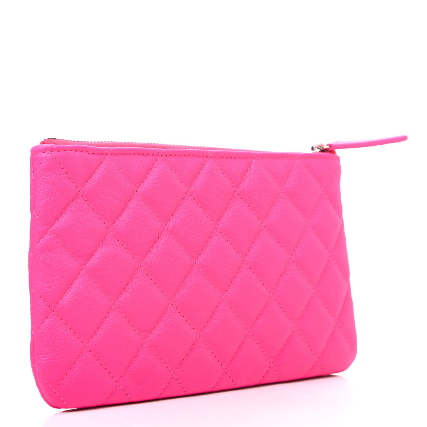Goatskin Quilted Medium Reissue Cosmetic Case Pink