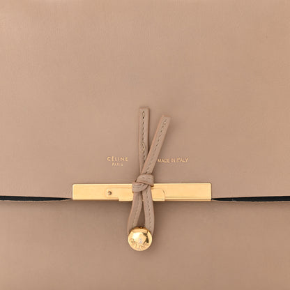 Celine Lambskin Clasp Clutch Foldover Bag Beige 8 of 11