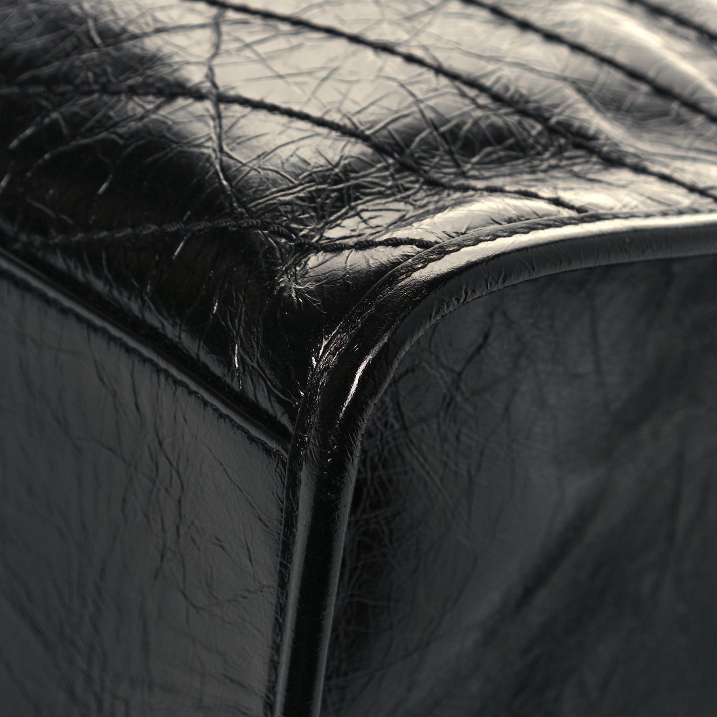 Crinkled Calfskin Matelasse Monogram Niki Shoulder Bag Black