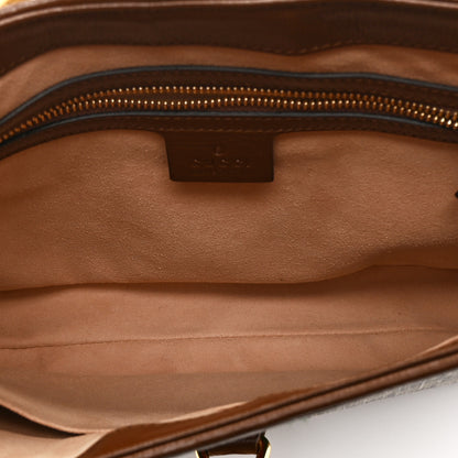 Gucci GG Supreme Monogram Azalea Calfskin Web Small Jackie 1961 Hobo Beige Ebony Brown Sugar 5 of 11