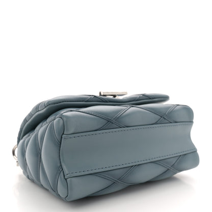 Louis Vuitton Lambskin Malletage GO-14 PM NM Denim Blue 5 of 10
