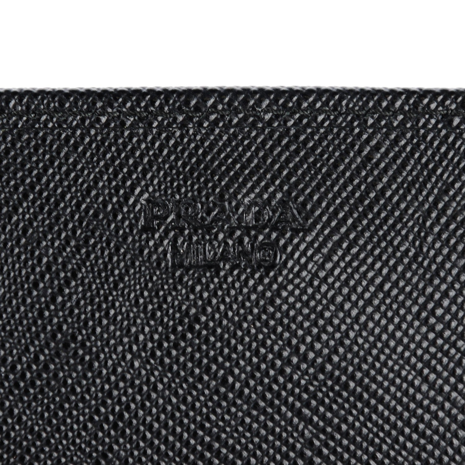 Prada Saffiano Metal Oro Chain Wallet Nero Black 7 of 8