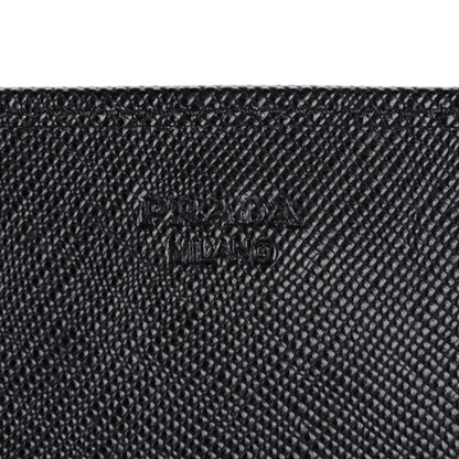 Prada Saffiano Metal Oro Chain Wallet Nero Black 7 of 8