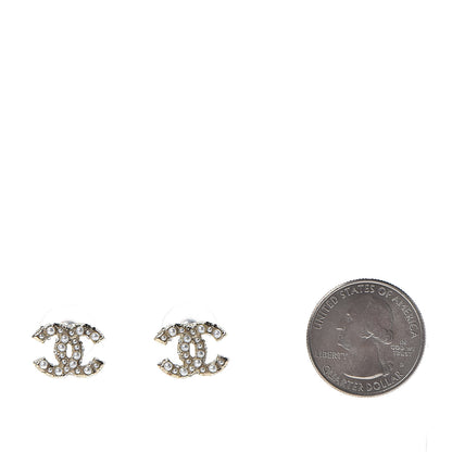 Chanel Pearl Crystal CC Earrings Gold 2 of 5