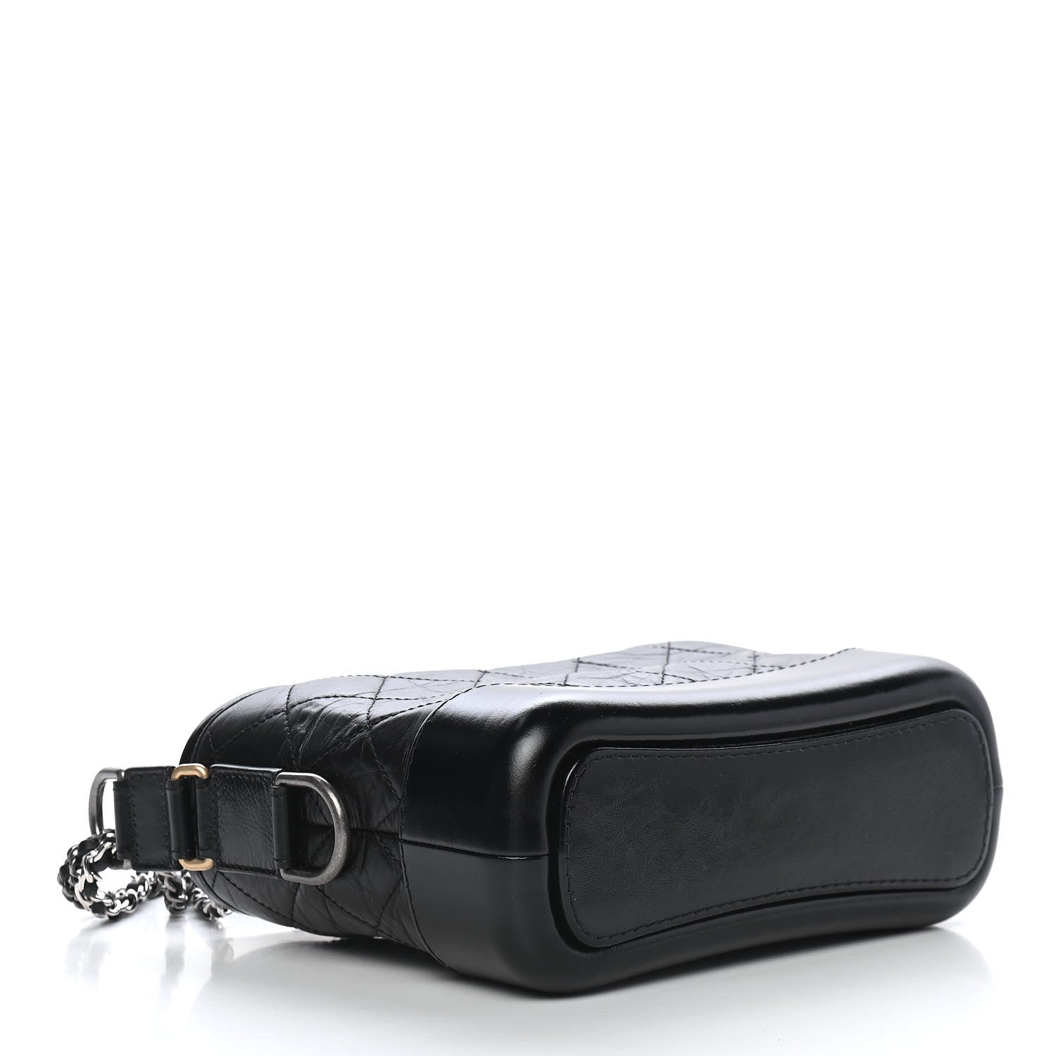 Chanel Aged Calfskin Quilted Small Gabrielle Hobo Black 4 of 9