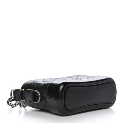 Chanel Aged Calfskin Quilted Small Gabrielle Hobo Black 4 of 9