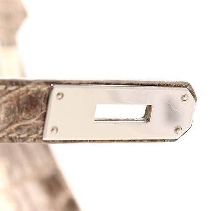 Hermes Matte Niloticus Crocodile Himalaya Birkin 30 Blanc 43 of 56