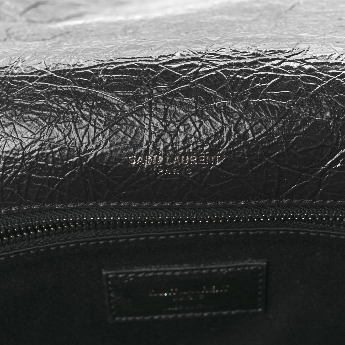 Crinkled Calfskin Matelasse Monogram Large Niki Chain Satchel Deep Marine