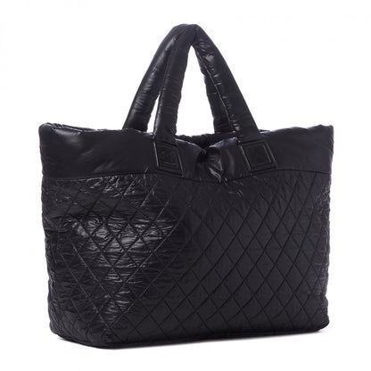 Chanel Nylon Quilted Large Coco Cocoon Shopping Tote and Messenger Bag Black 3 of 15