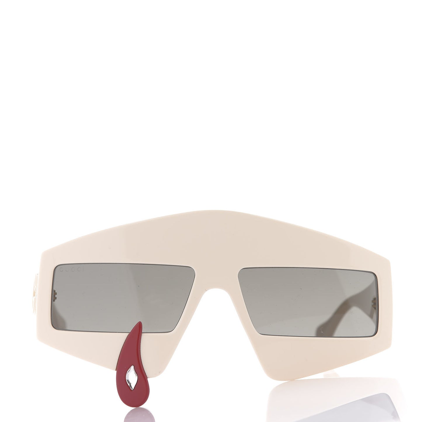 Acetate Crystal Hollywood Forever Tear Drop Sunglasses GG0359S Ivory