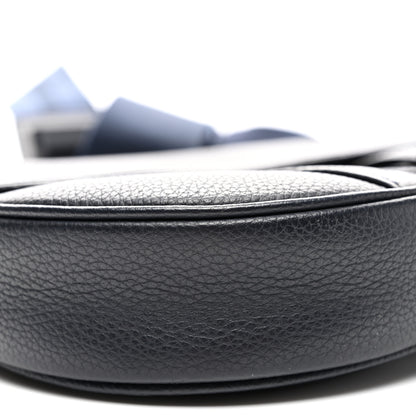 Christian Dior Grained Calfskin Kim Jones Saddle Bag Navy Blue 8 of 9