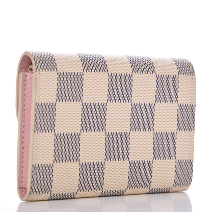 Louis Vuitton Damier Azur Rosalie Coin Purse Rose Ballerine 3 of 7