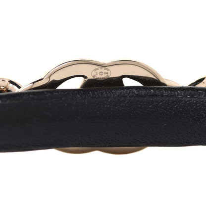 Chanel Metal Lambskin Chain CC Headband Black Gold 4 of 5